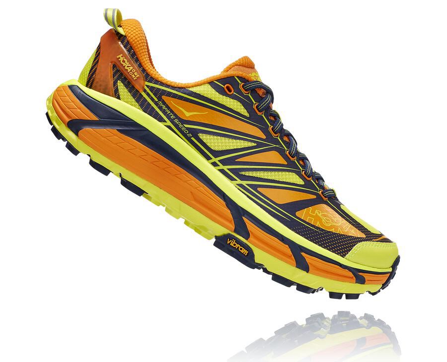 Trail Shoes Mens - Hoka One One Mafate Speed 2 - Light Gold/Rose - OVLWXTR-71